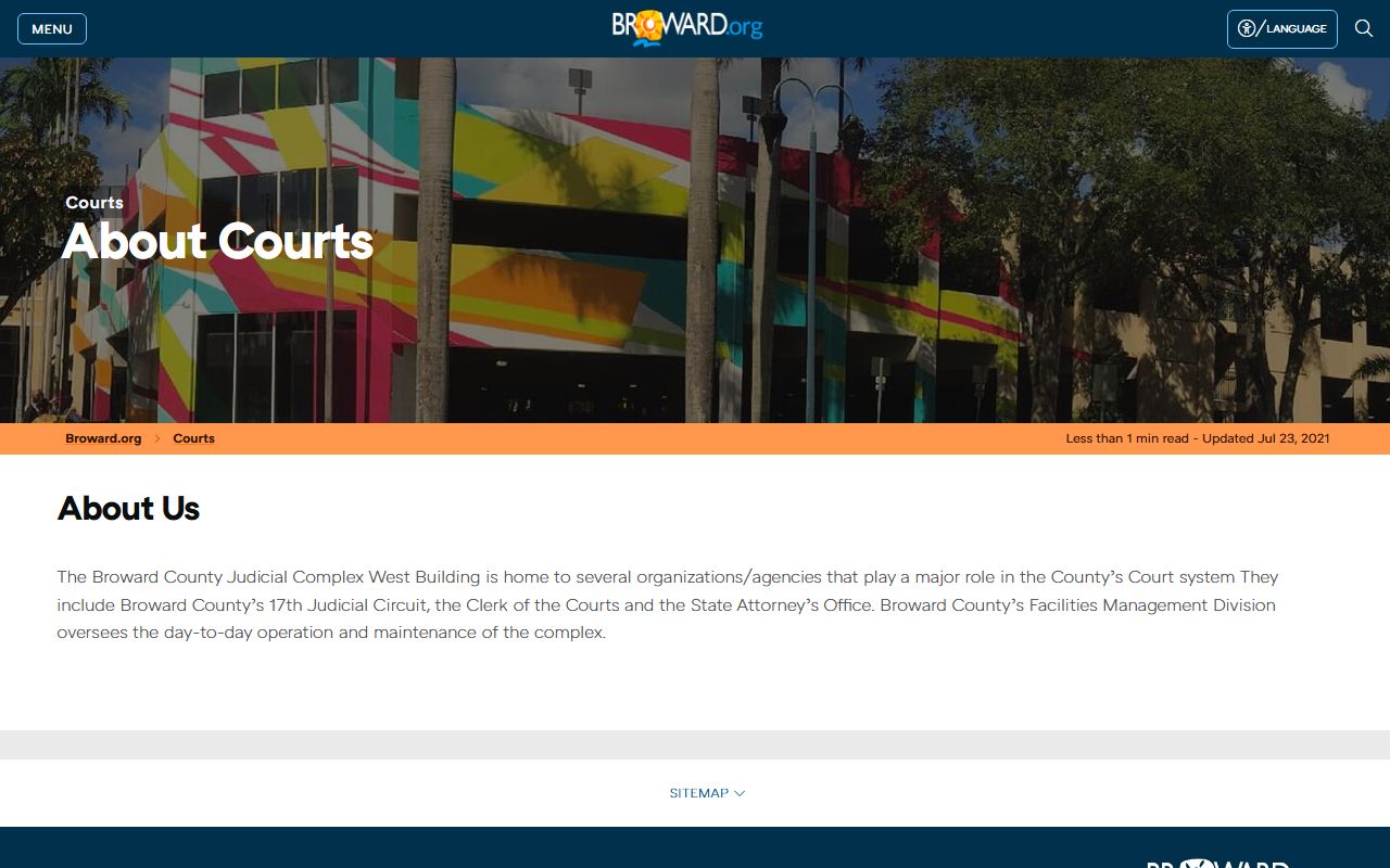Broward County court services overview page