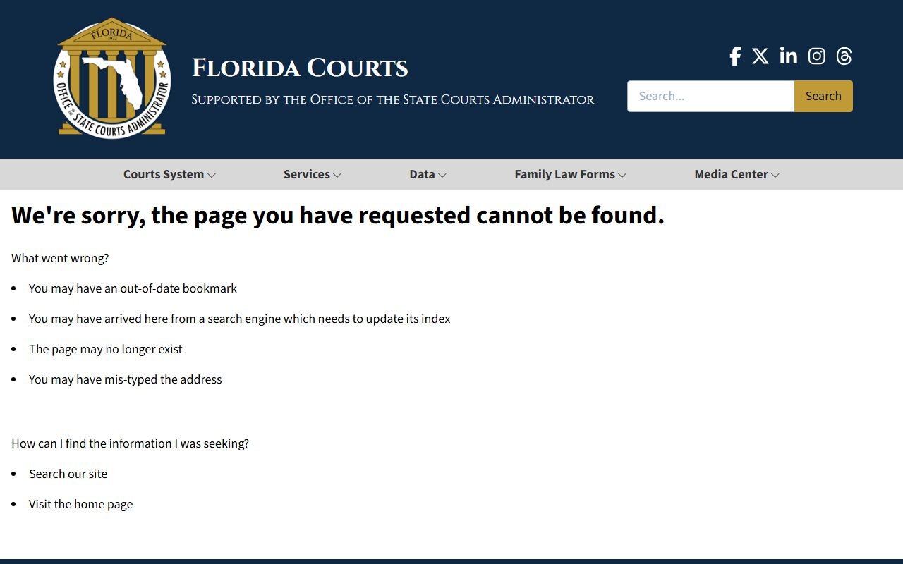 Florida court structure page for Broward County Circuit Court